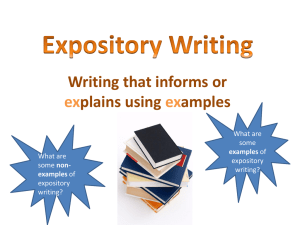 Expository Writing 2011
