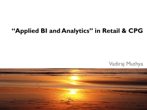 “Applied BI and Analytics” in Retail & CPG