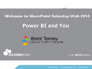 Brent Tenney - Power BI and You