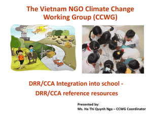 NGO CCWG presentation at SV Advocacy Workshop – New Delhi