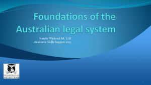 Foundations of the Australian legal system