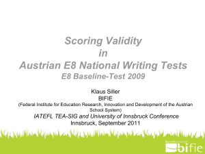 Scoring Validity in Austrian National Writing Tests