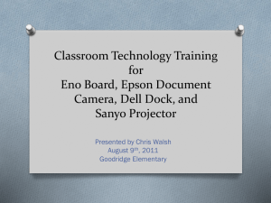 Classroom Technology Training for Eno Board, Epson Document