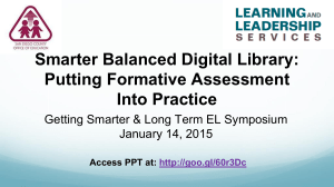 Smarter Balanced Digital Library: Putting Formative Assessment Into