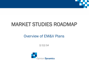 Market Studies Roadmap