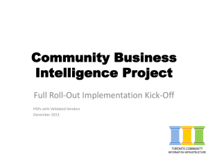 Community Business Intelligence Project