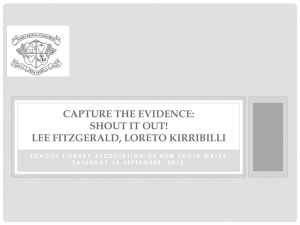 Capture the Evidence - School Library Association of New South