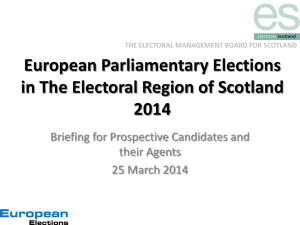 THE ELECTORAL MANAGEMENT BOARD FOR SCOTLAND