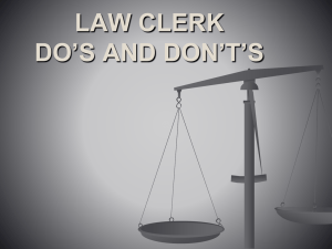 Law Clerk Dos and Don`ts