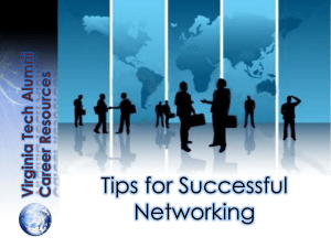 Tips for Successful Networking - Virginia Tech Alumni Association