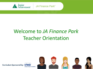 JA Finance Park Teacher Orientation
