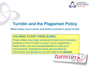 Staff Introductory PowerPoint on Turnitin for Students (PowerPoint)