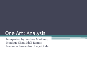 One Art: Analysis