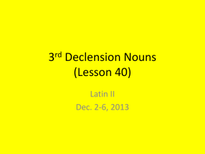 3rd Declension Nouns (Lesson 40)