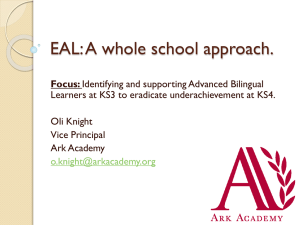 EAL: A whole school approach.