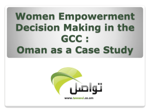 Women Empowerment in Decision Making in the A GCC