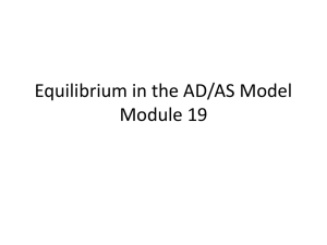 Equilibrium in the AD/AS Model