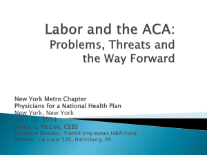 Labor and the ACA