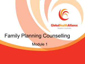 GHAWA Family Planning Counseling: Module 1