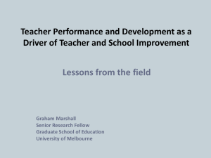 Teacher Performance & Development - GMarshall