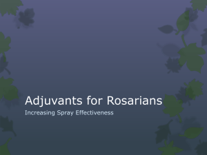 Adjuvants for Rosarians