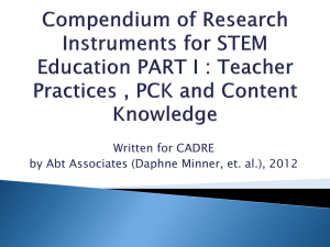 Feb 1 - Teacher research instruments DRK12