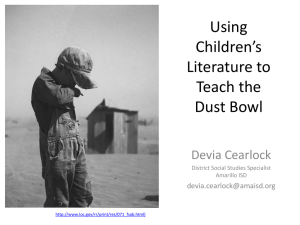 Using Children`s Literature to teach the Dust Bowl