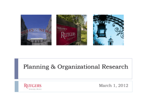 Planning & Organizational Research