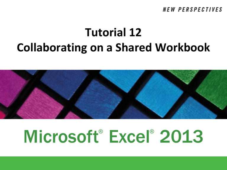 Tutorial 12 PowerPoint Cs 385 Advanced Excel