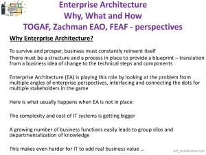 Enterprise Architecture TOGAF, Zachman, FEAF