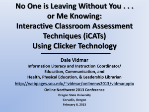 Interactive Classroom Assessment Techniques