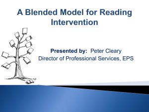 A Blended Model for Reading Intervention