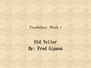 Vocabulary- Week 1