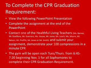 Sophomore Graduation CPR Powerpoint
