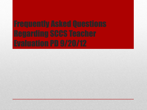 Frequently Asked Questions Regarding SCCS Teacher