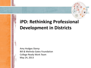 iPD: Rethinking Professional Development in Districts