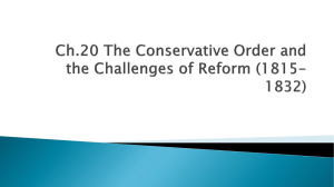 Ch.20 The Conservative Order and the Challenges of Reform (1815