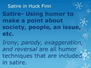 Satire in Huck Finn