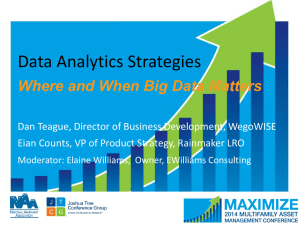Where and When Big Data Matters
