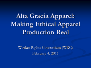 Expert #3 presentation on Alta Gracia factory in