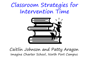 Classroom Strategies for Intervention Time PP 0511 - CHILD-Fans