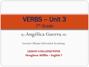 Verbs - Florida Conference of Seventh