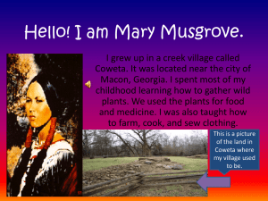 Hello! I am Mary Musgrove.