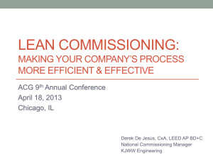 Lean Commissioning: How to Make your Process More Efficient and