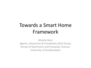 Towards a Smart Home Modelling Framework