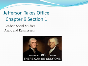 Jefferson Takes Office and The Louisiana Purchase Chapter 9