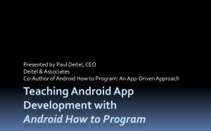 Teaching Android App Development with