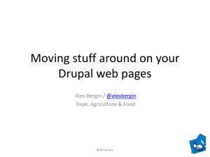 Moving stuff around on your Drupal webpages