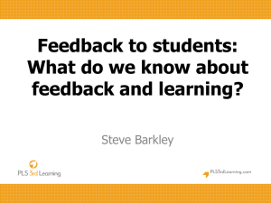 What do we know about feedback and learning?