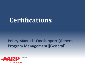 4 Certification - Arizona AARP Tax-Aide